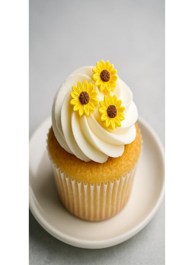 Skytail 4 Slot Daisy Sunflower Silicone Candle Mould for Candle Making Aromatherapy Lotus Candle Mini Wax Melts Home Decorations 3D Different Size Flower Polymer Clay Resin Gum Paste Sugar Craft - Image 4